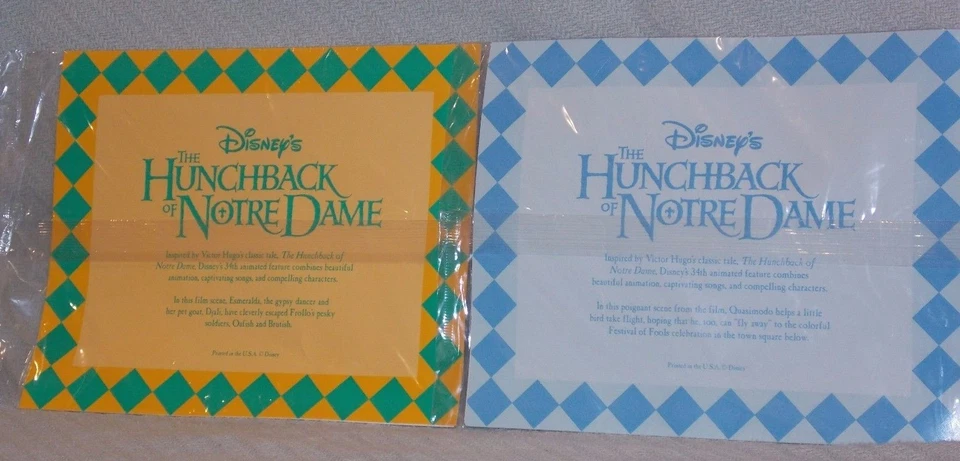 2 Diferentes Edición Especial Disney 1996 El Jorobado de Notre Dame Impresión Sellada Foto 4 de 4