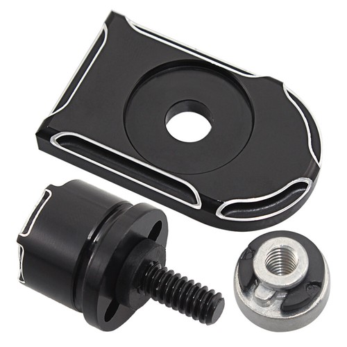 Rear Seat Bolt Tab Screw Mount Knob Cover Nut Kit for Harley Road King Motorbike - Picture 10 of 12