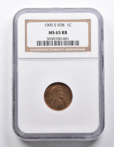 MS65 RB 1909-S VDB Lincoln Wheat Cent NGC *0933