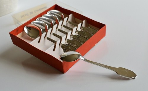 Vintage Kobenhavn DENMARK Silver Plated SOUVENIR SPOONS Set of 6 Original Box - Bild 12 von 12
