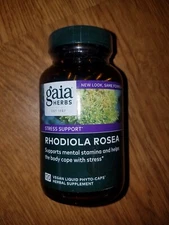 Gaia Herbs Rhodiola Rosea - Stress Support 120 Liquid Phyto-caps Exp.3/26 