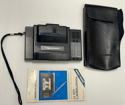  Vintage Realistic 16-156 PocketVision 5 LCD TV Portable UHF/VHF, AV in, 1985