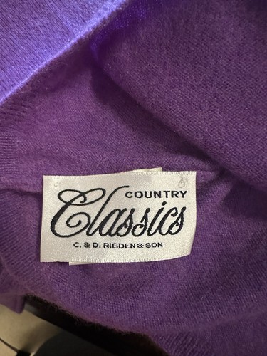 Country Classics C & D Rigden & Sons Small Purple Cashmere Turtleneck - Bild 4 von 5