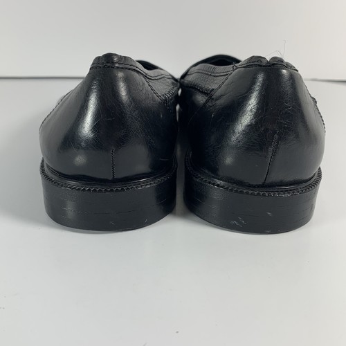 Stanley Blacker Black leather Tassel Loafers Shoes Italy Size Men's 9M Hand Made - Picture 10 of 14