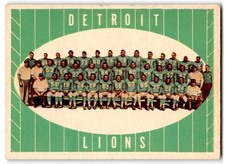 1961 Topps Detroit Lions Team Detroit Lions #37
