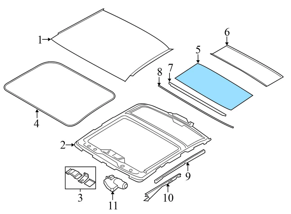 BMW 640I XDRIVE GRAN CUPÉ 14-19 - Parasol techo corredizo delantero / Cubierta techo techo Foto 4 de 4