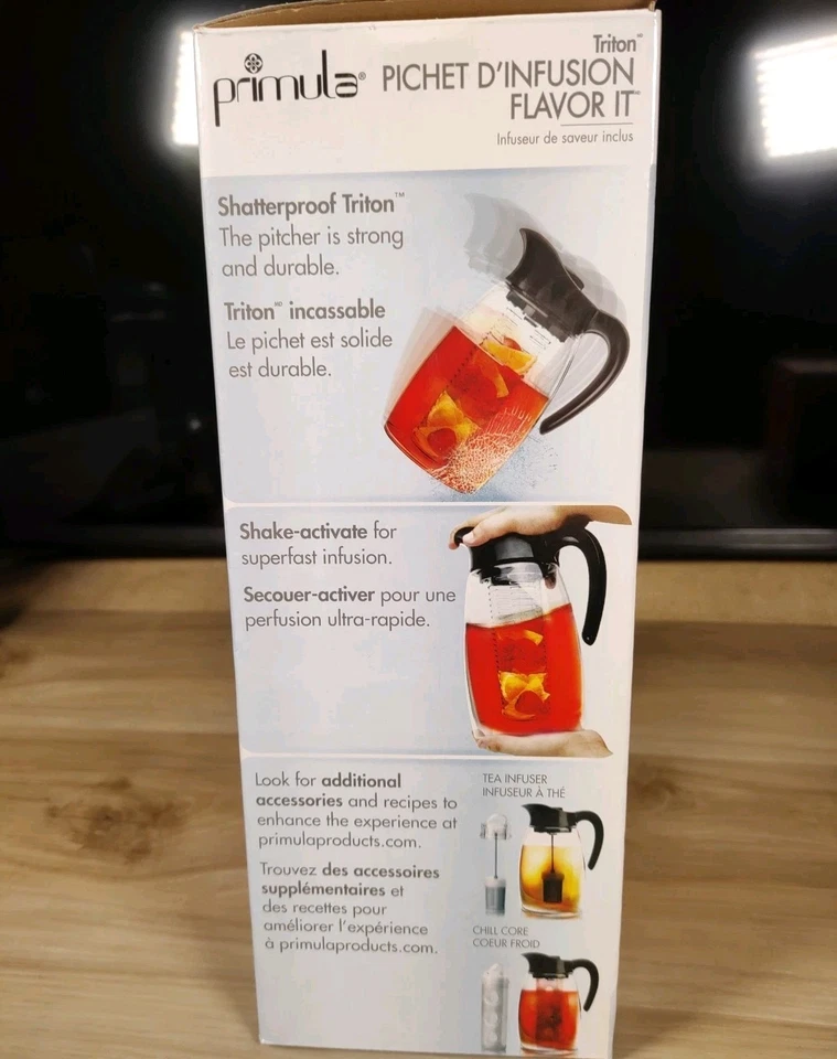 Jarra Primula Infuse Your Way 2,7 L infusor de frutas/té sabor bebida NOB ✅ Foto 3 de 4