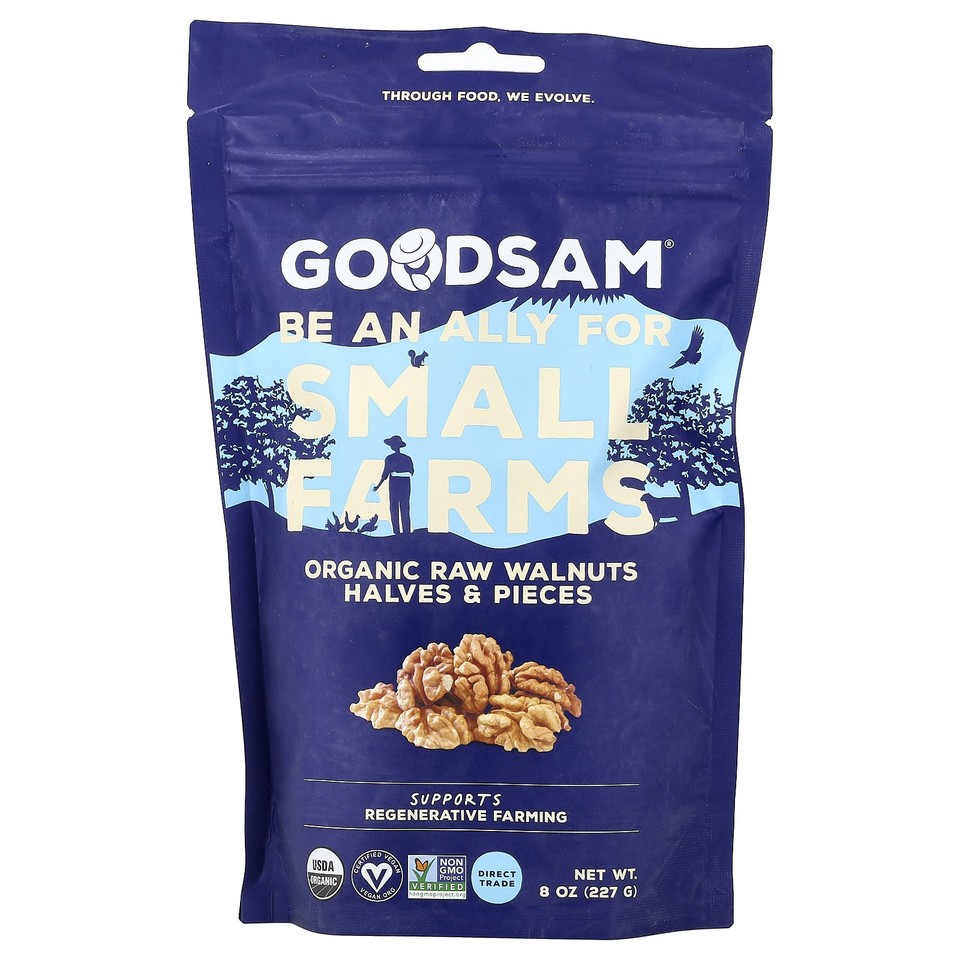 Organic Raw Walnuts, Halves & Pieces, 8 oz (227 g)