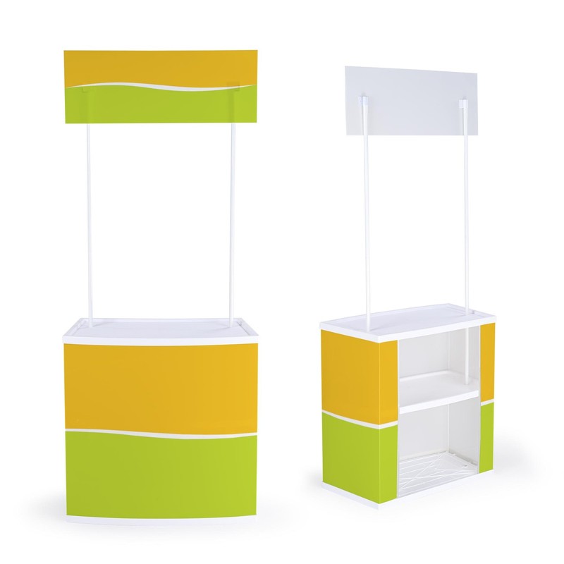 InstaHibit Plastic Promotion Counter Trade Show Display Demo Table Booth Stand