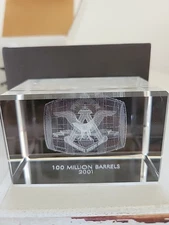 Anheuser Busch 2001 100 million barrels paperweight. 