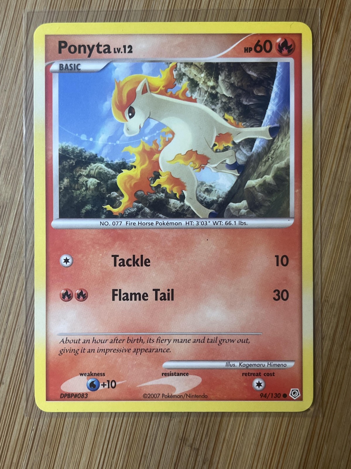 Pokemon TCG Ponyta Lv.12 94/130 DPBP#083 Regular Fire Moderately Played English