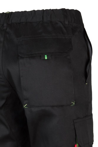 Velilla 103004 - Pantaloni multitasche, nero e verde lime, 46-48 - Foto 6 di 7