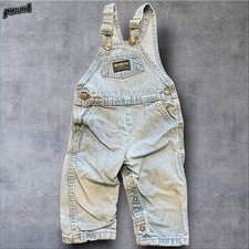 Vintage OshKosh B  Gosh Denim Carpenter Bib Overalls Chambray 12M
