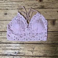 Victoria  s Secret PINK Women  s Size L Pink Lace Strappy Bralette Bra