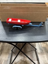 Tonka Blue Boat Trailer 14"  Tonka Red Boat Good Condition Flat Shipping