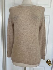 J.McLAUGHLIN 100 cashmere sweater size S beige