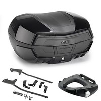 Givi V58NB2 Kit Motorrad Topcase 58LT Schwarz + Halter Suzuki SV 650 2020-2022