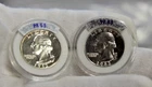 (2) 1962 US Proof Washington Quarters 25c Nice Coins