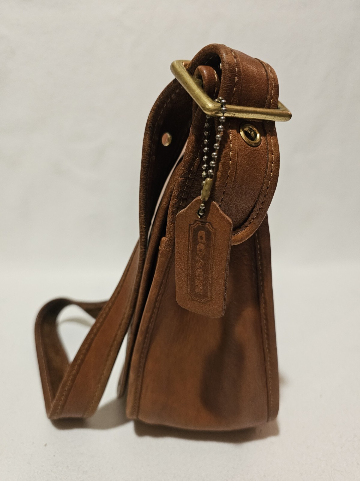 COACH Patricia Legacy 9951 Crossbody Tan Brown Leather Saddle Bag Vintage thumbnail 7