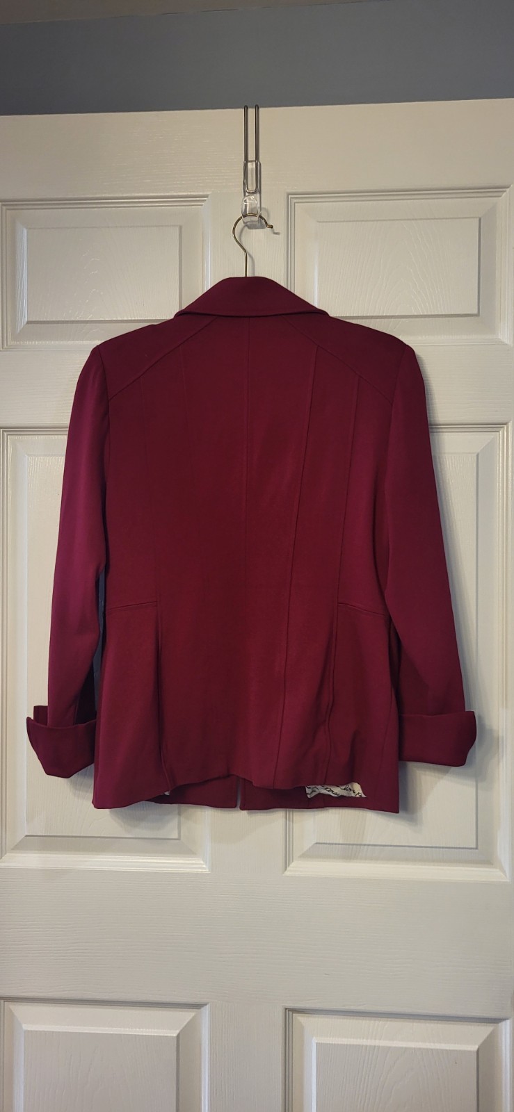 Chico's Solid Red Ponte Jacket Size 8/10 Chico Si… - image 2