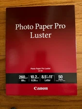 Canon Photo Paper Pro Luster LU-101 Sealed Pack of 50 Sheets - 8.5" x 11" 