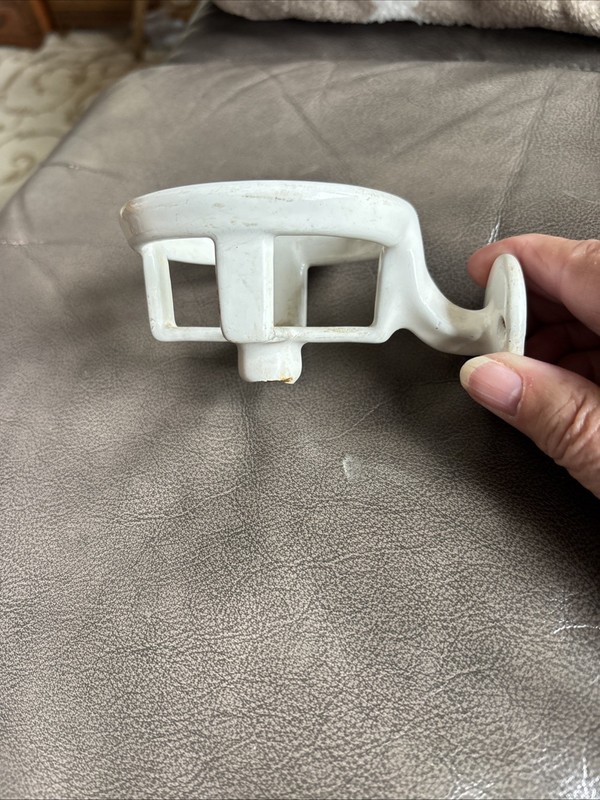 Vintage Antique Porcelain Coated Cupholder Clawfoot Tub Bathroom