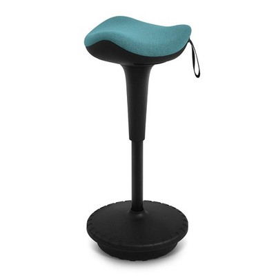 Stehender Bürohocker ergonomisch höhenverstellbar 360° drehbar Arbeitssitz blau
