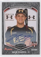 2013 Bowman Draft Under Armour All-American Nick Ciuffo (2012 Armour) Auto 1b7