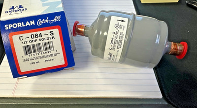 Filtre Déshydrateur Sporlan Catch-All C-084-S 1/2" Flare - Acier - Pression Max 500 Psi - Neuf USA