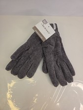NEW Isotoner Women's Gray Knit Gloves With Faux Fur Lining Warm  Soft