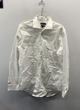 Calvin Klein Men's White Slim Fit Infinite Non Iron Dress Shirt Sz 16 34/35