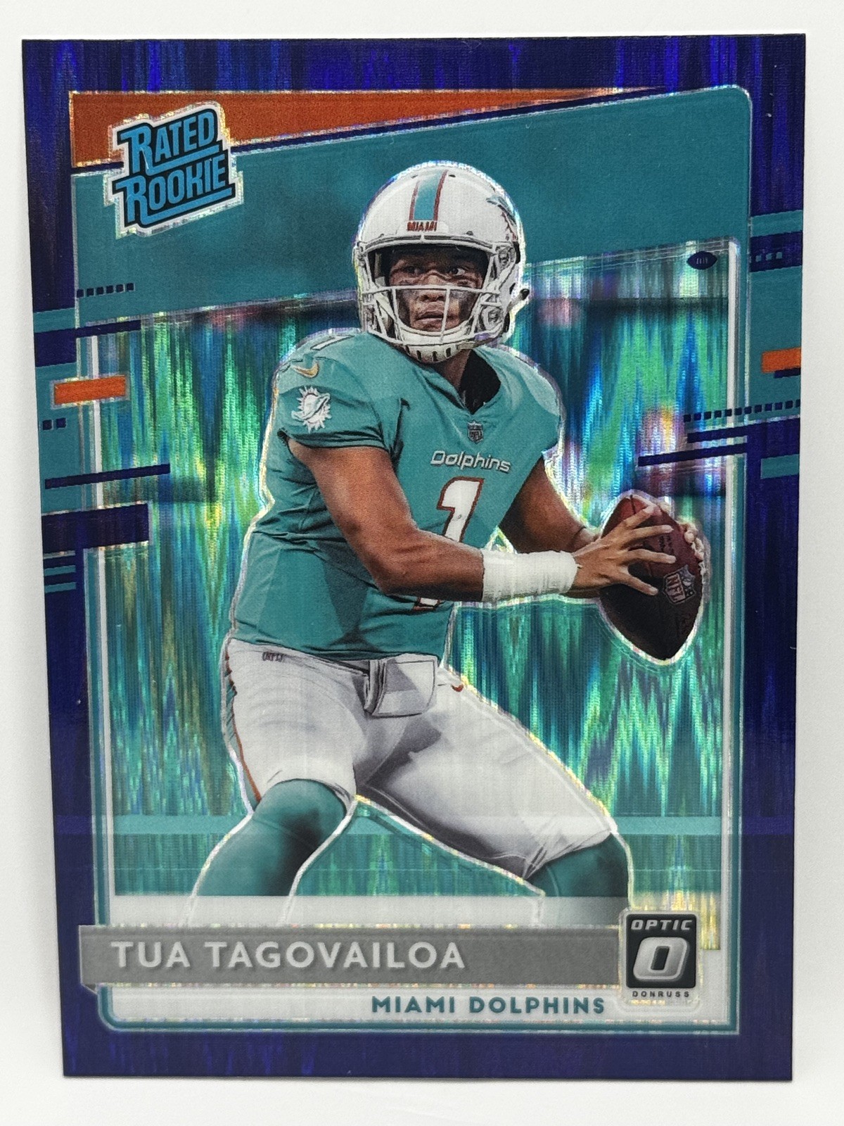2020 Panini Donruss Optic Tua Tagovailova Rated Rookie #152 Purple Shock Prizm