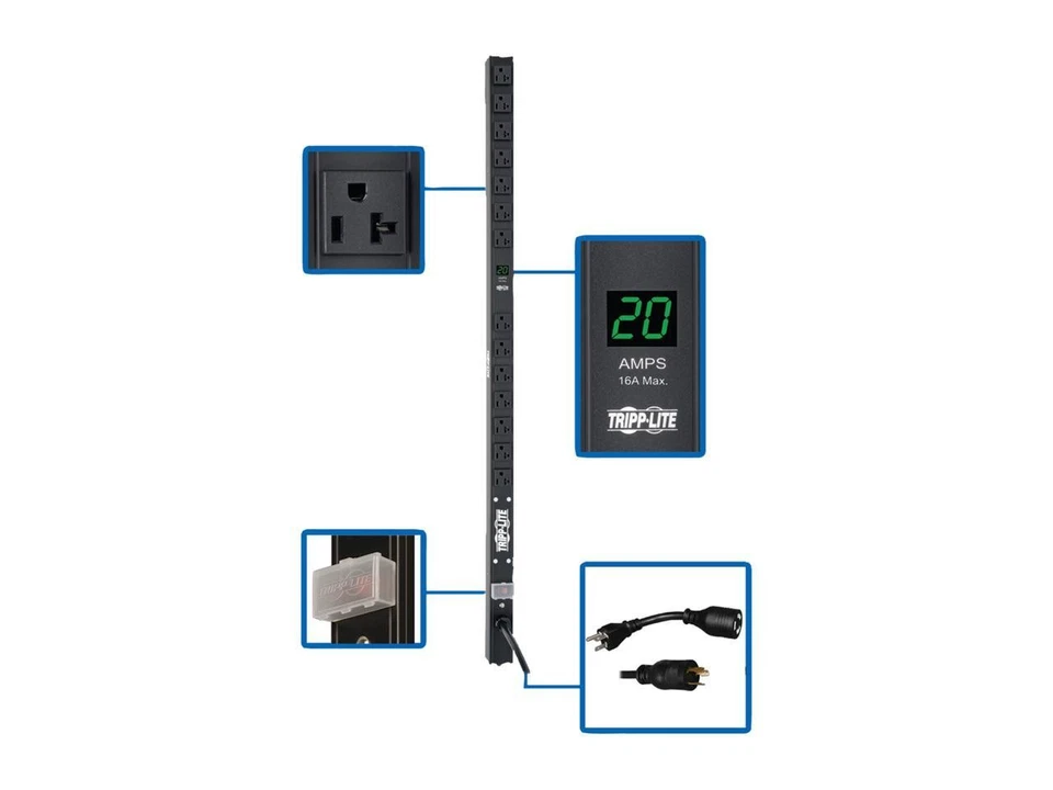 PDU Tripp Lite PDUMV20-36 medida 0U 100-127V nominal, monofásica 20A 15 ft Foto 2 de 2
