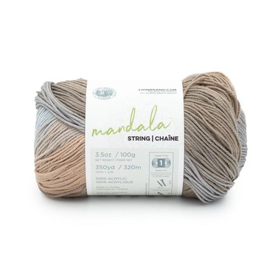 Mandala String, Fingering Yarn for Knitting and Crochet, Ballad, 1 Pack