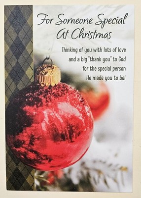 Merry Christmas. For Someone Special. Greeting Card (+ Envelope 7×5'')