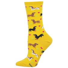 Socksmith Women's Crew Socks Novelty Footwear - Puppy Dog - DOXIE LOVE