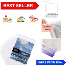 25 Crystal Clear, Acid-Free Bags for Safe Photo  Artwork Storage - 8.5 x 10.3