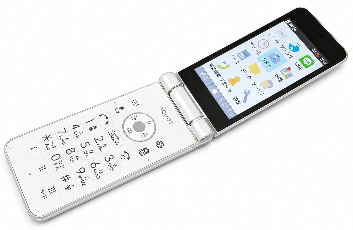 SHARP AQUOS Keitai 601SH White SIM Unlocked 4G Android Flip Phone