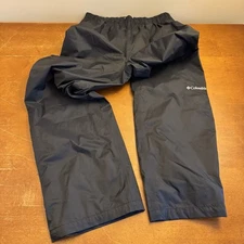 Columbia Rain Pants Mens Large Black OmniTech Waterproof Breathable Outdoor