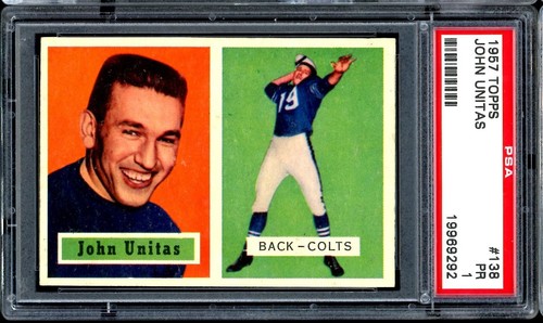 1957 Topps Football #138 John Unitas PSA 1