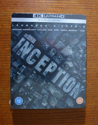 Inception w. Steelbook (4K UHD + Blu-ray, 2010, EU Import, Region Free) *NEW*