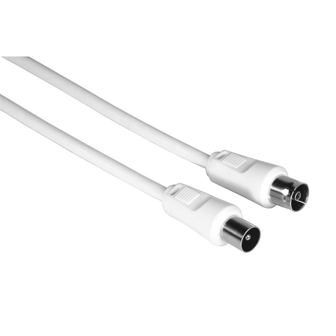 Hama Antenna Cable Coax Plug - Coax Socket 1.5m 75dB White