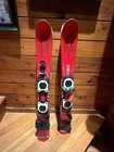 Pair of Kids K2 Apache Fatty Skiboards Snow Skis Red with Bindings