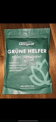 GOOGEER Grüner Helfer, 200g Grüner Helfer Entgiftungspulver Superfood Pulver NEU