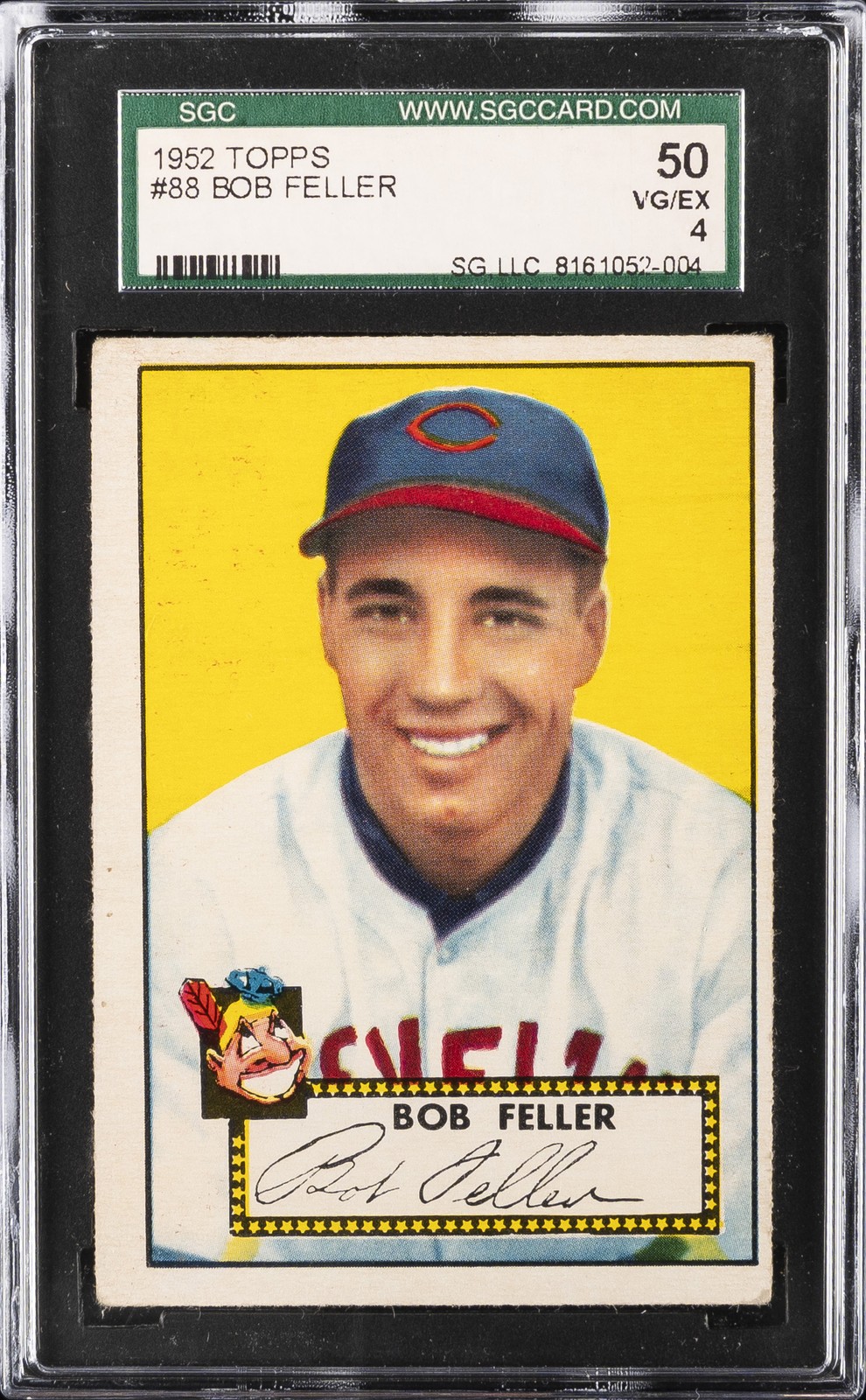 1952 TOPPS #88 BOB FELLER SGC 4