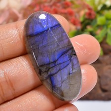 54Ct Natural Labradorite Oval Polished Loose Gemstone 40X18X6mm Ring Stone Grey