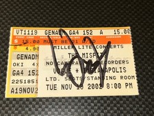 The Misfits tour ticket stub heavy metal signed by Jerry Only and Dee Cadena