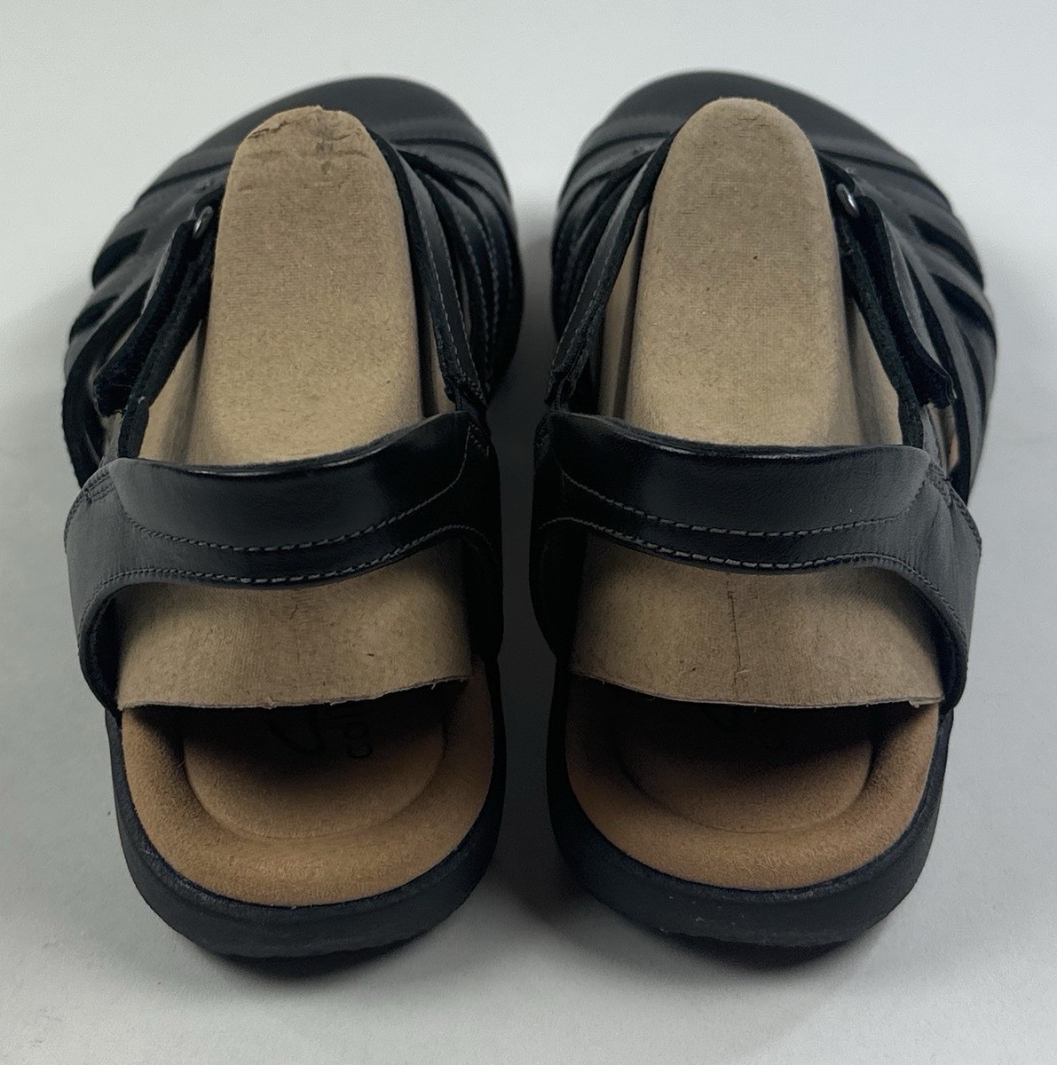 Clarks Elizabelle Sea Black Women 8.5 Sandals Leather  display picture 1