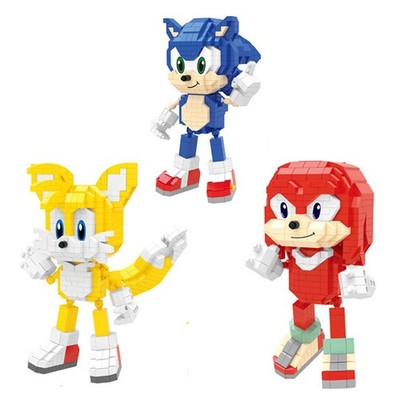Sonic The Hedgehog - Sonic,Miles,Knuckles Figuren aus Bausteinen -600-2000 Teile