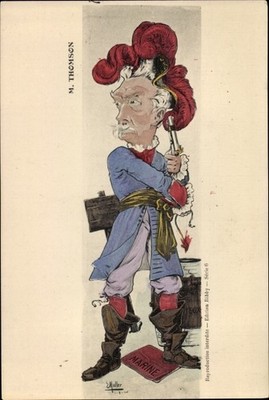 Künstler Ak Muller, E., Thomson, Karikatur, Marine - 10646678